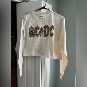 AC/DC Long Sleeve Crop Top